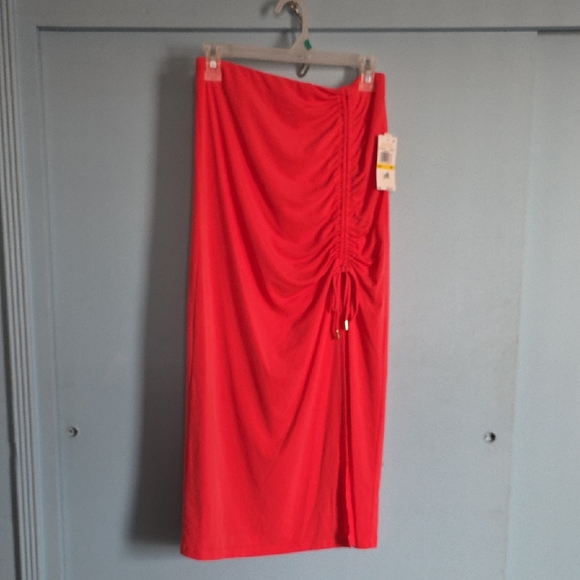 Michael Kors Dresses & Skirts - Michael Kors Vibrant Red Midi Skirt -NWT